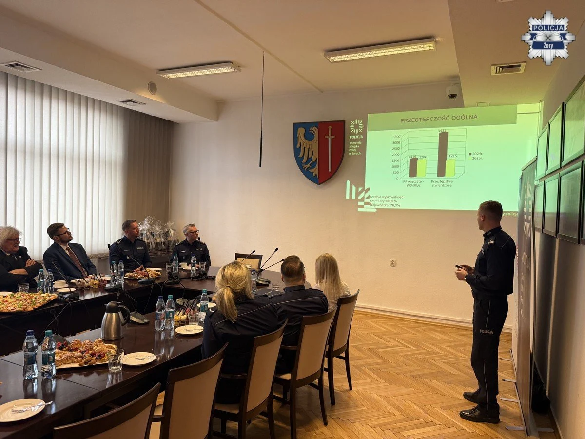 Roczna odprawa żorskiej Policji. Podsumowanie 2025 roku i wyzwania na przyszłość / fot. KMP Żory