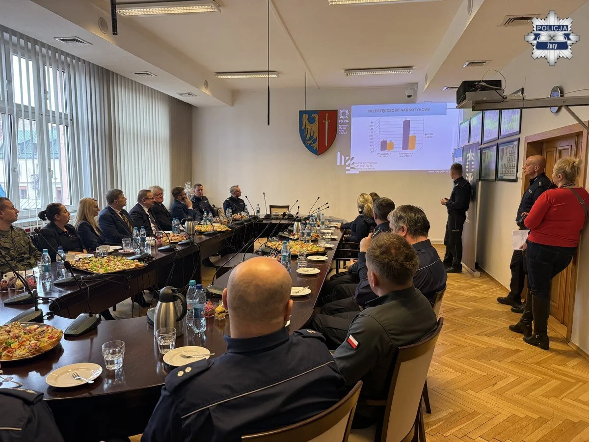 Roczna odprawa żorskiej Policji. Podsumowanie 2025 roku i wyzwania na przyszłość / fot. KMP Żory