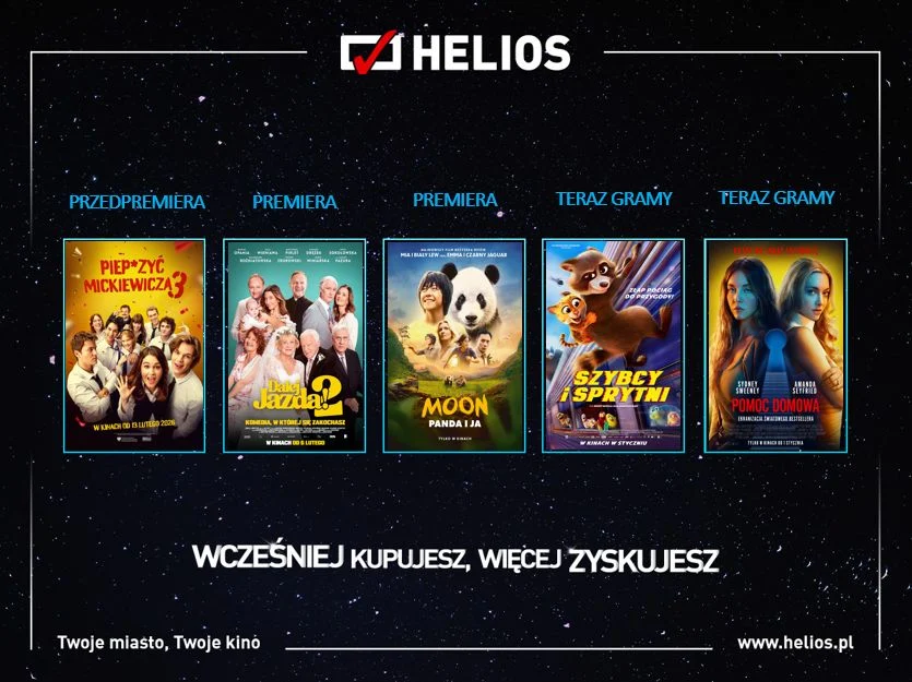 Najważniejsze filmy lutego w kinach Helios - nowości, które musisz zobaczyć!