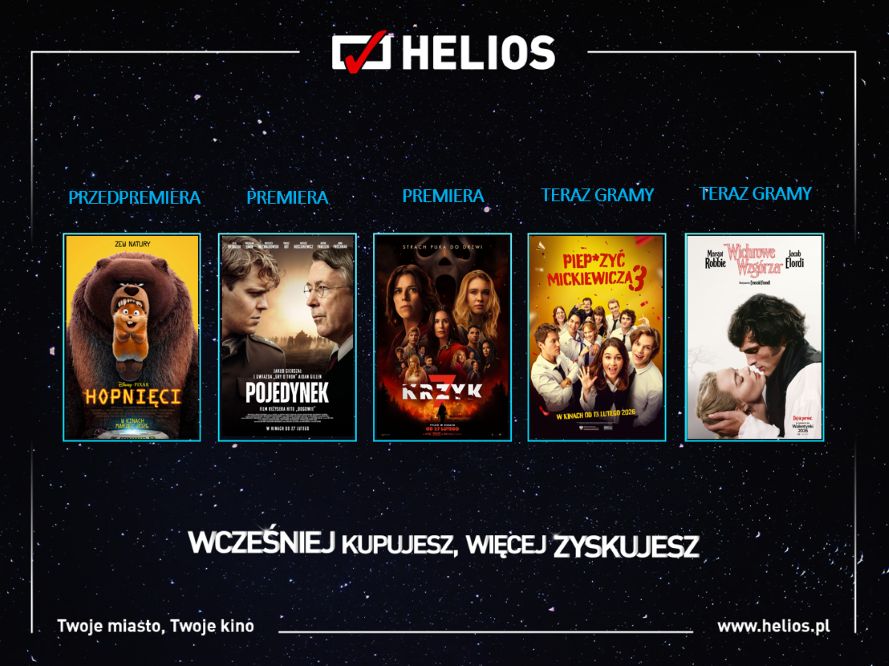 Emocjonujący repertuar kin Helios