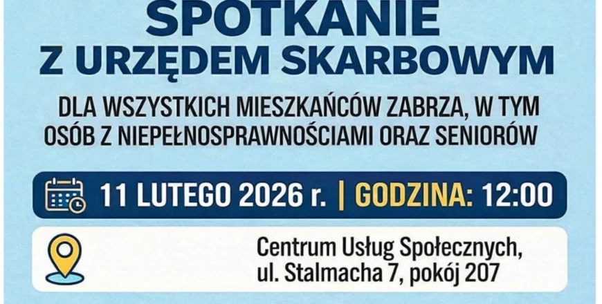 Spotkanie informacyjne dotyczące ulg podatkowych w Centrum Usług Społecznych w Zabrzu