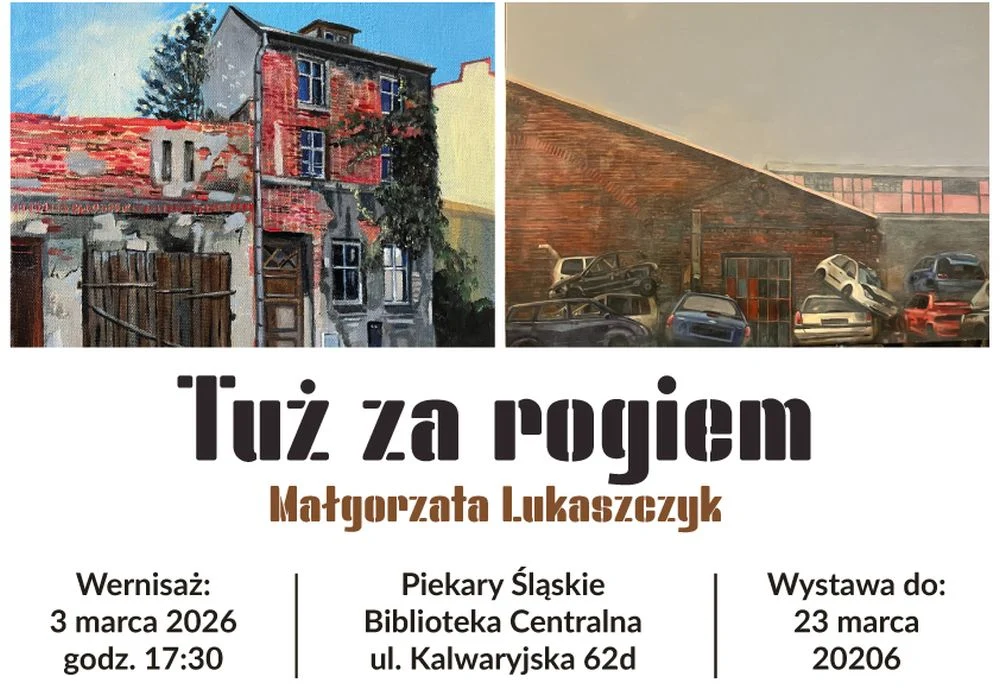 Architektura i pejzaż miejski w nowej wystawie Małgorzaty Lukaszczyk w Miejskiej Bibliotece Publicznej