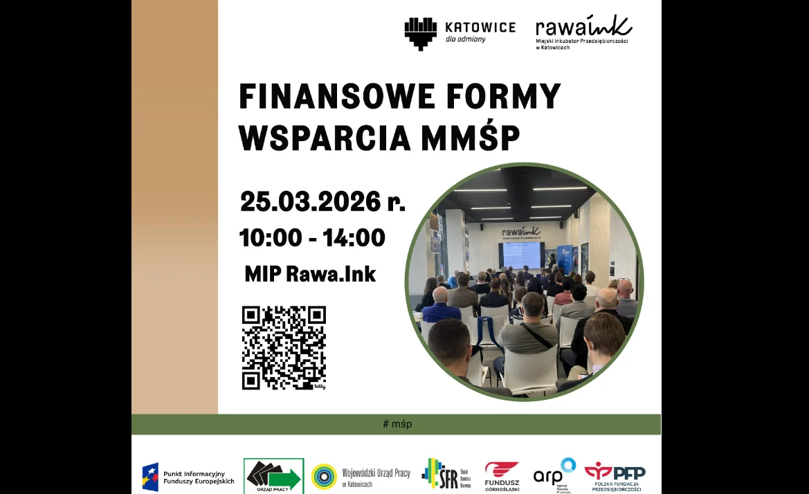 Finansowe formy wsparcia MMŚP. Miejski Inkubator Przedsiębiorczości Rawa.Ink zaprasza na seminarium