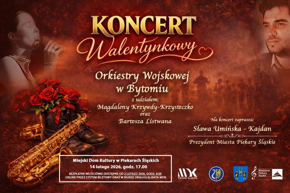 Wyjątkowy Koncert Walentynkowy w wykonaniu Orkiestry Wojskowej w Bytomiu