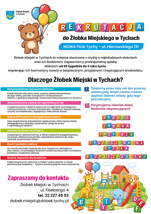 Ruszył nabór do nowej filii Żłobka Miejskiego w Tychach / fot. UM Tychy