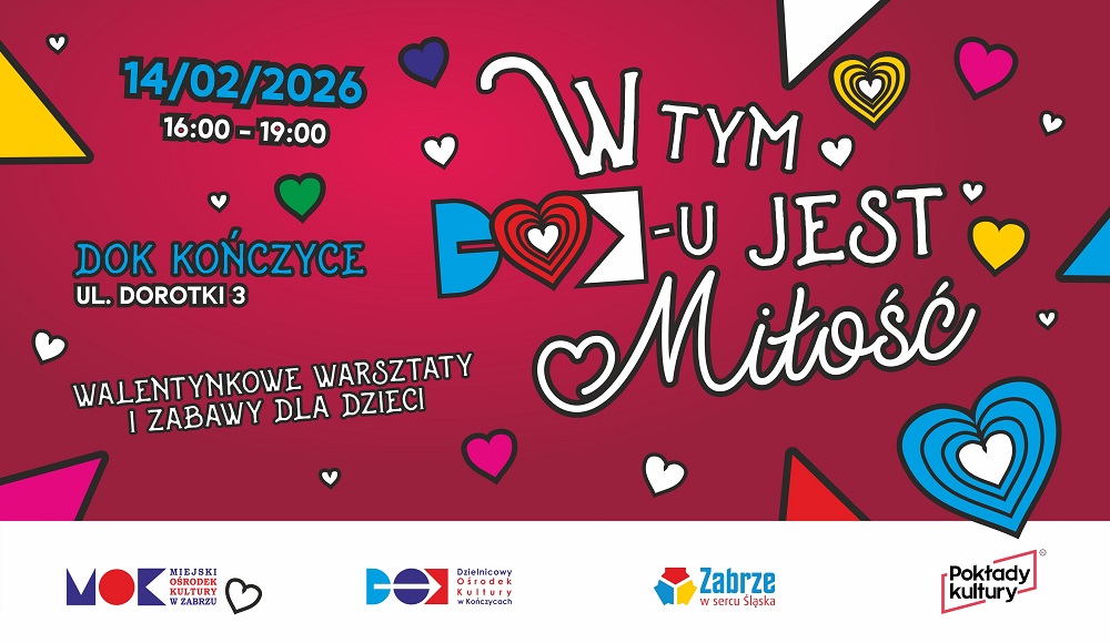 Walentynkowe warsztaty i zabawy dla dzieci w DOK Kończyce