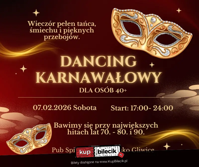 Karnawałowy Dancing dla osób 40+