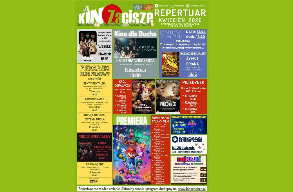 Kwiecień w Kinie Zacisze. Super Mario, Wajda, Rambo i polskie nowości
