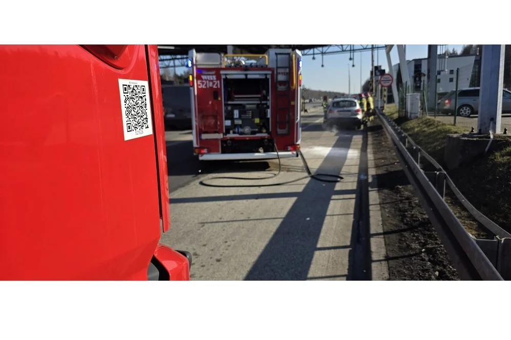 Pożar auta na A4 w Mysłowicach. Strażacy szybko opanowali sytuację