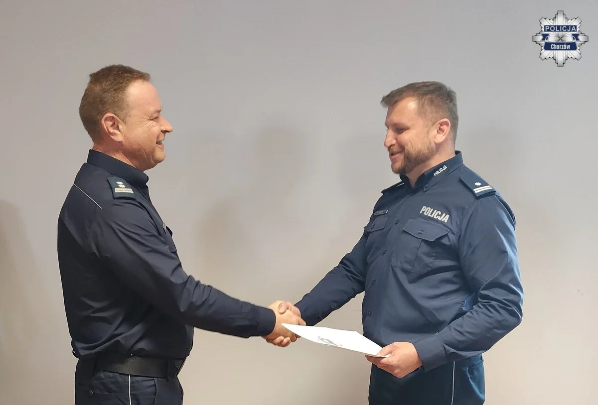 Nowy komendant w Chorzowie. Podinsp. Łukasz Frańczak objął stanowisko