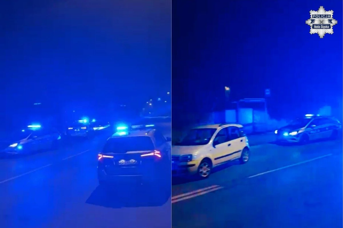 Nocny pościg w Rudzie Śląskiej. Kierowca pod wpływem narkotyków i bez uprawnień