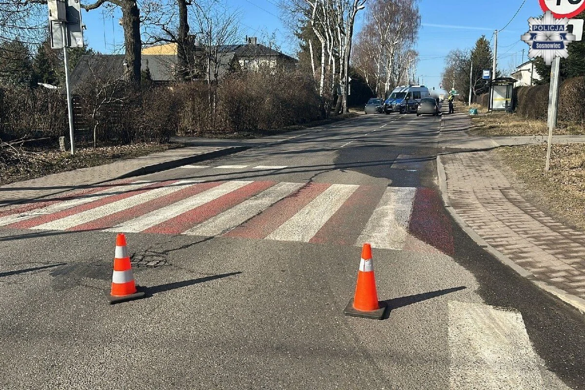 [AKTUALIZACJA] Potrącenie pieszej w Sosnowcu. 57-letnia Sosnowiczanka trafiła do szpitala