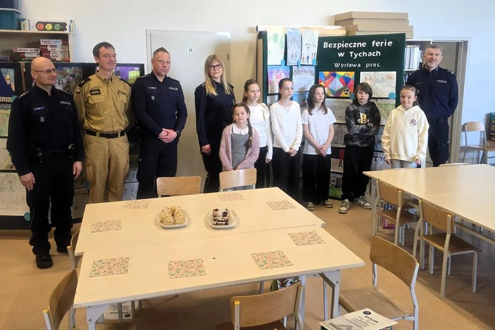 Zakończenie konkursu plastycznego „Bezpieczne Ferie” – Tychy stawiają na bezpieczeństwo