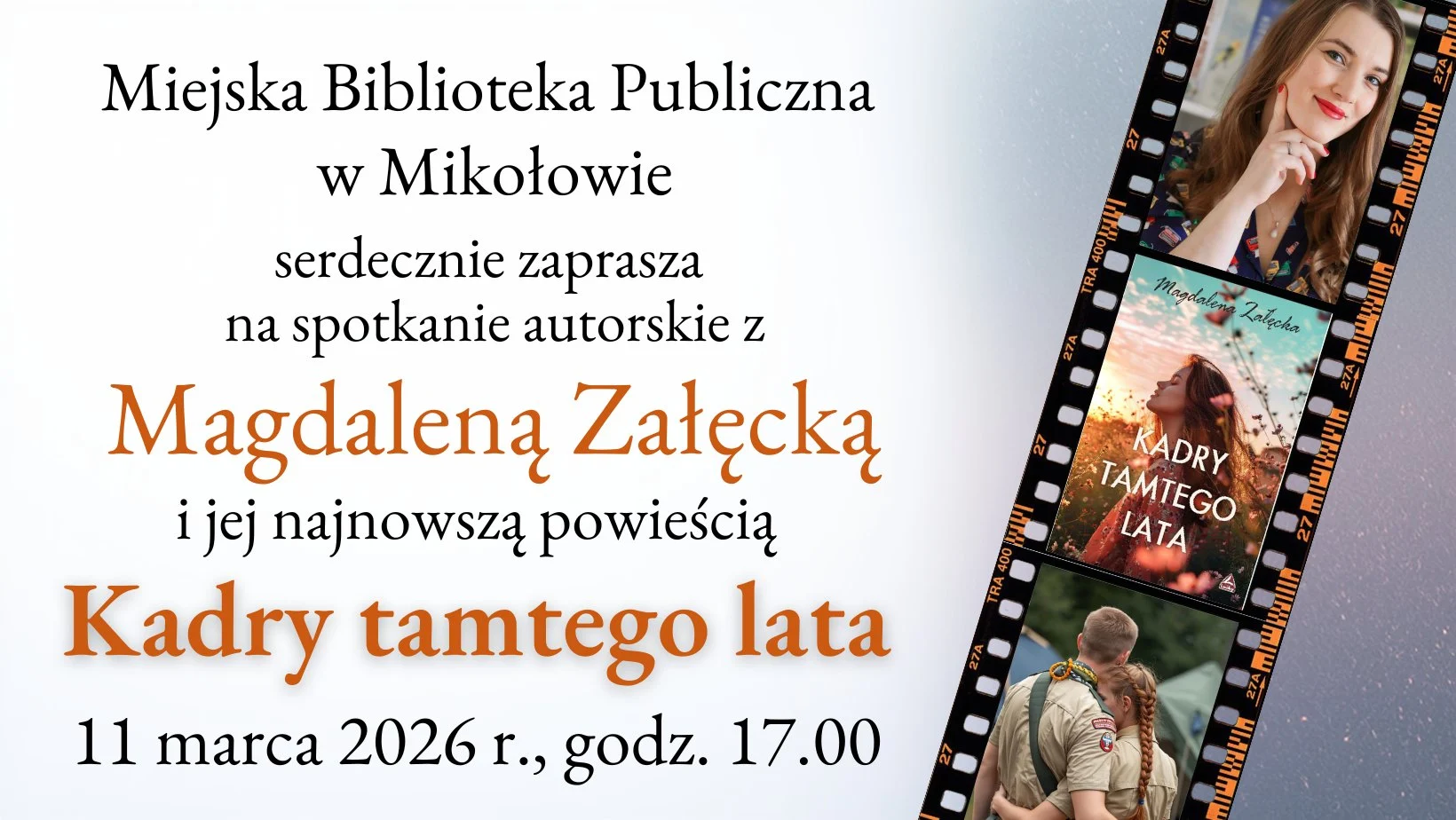 Spotkanie autorskie w Mikołowie. Magdalena Załęcka opowie o powieści „Kadry tamtego lata”