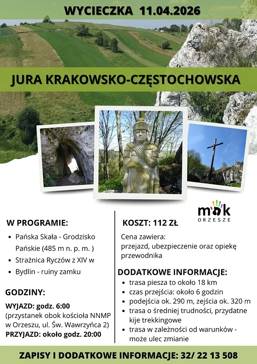 Zdobądź Pańską Skałę i ruiny zamku w Bydlinie z MOK Orzesze – szczegóły wycieczki / fot. MOK Orzesze