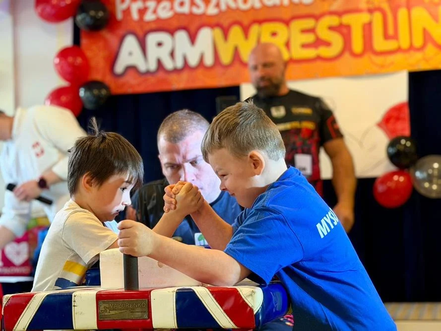 Międzyprzedszkolne zawody w siłowaniu na rękę w Mysłowicach!