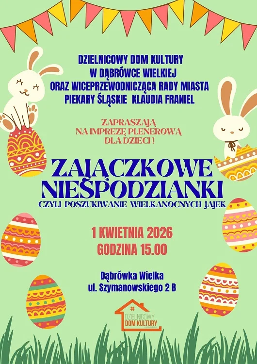 Wielkanocna zabawa w plenerze. W Piekarach odbędzie się szukanie jajek / fot. UM Piekary Śląskie