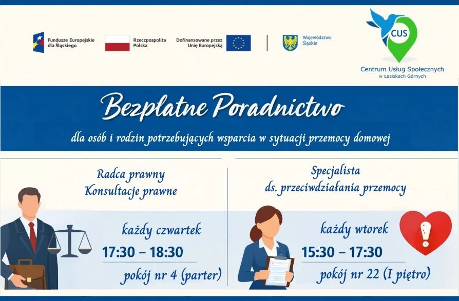Gdzie szukać pomocy w Łaziskach Górnych? CUS uruchomił bezpłatne dyżury