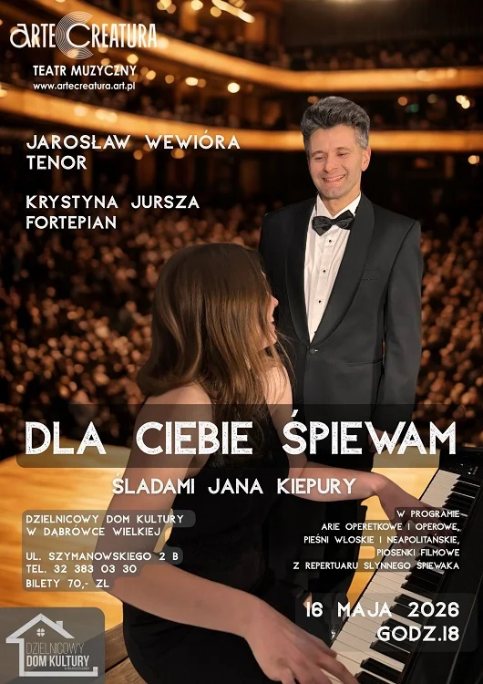 „Dla Ciebie śpiewam” w Piekarach Śląskich. Koncert śladami Jana Kiepury / fot. DDK Piekary Śląskie