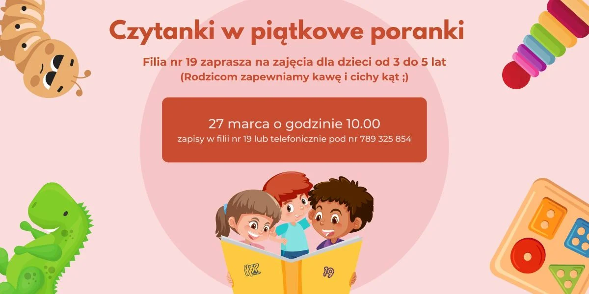 Czytanki w piątkowe poranki w Chorzowie. Biblioteka zaprasza najmłodszych