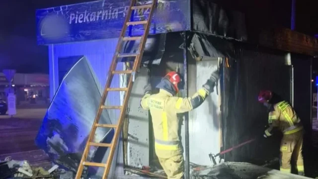 45-latek podejrzany o podpalenia w Żorach. Spłonął pawilon rodzinnej piekarni