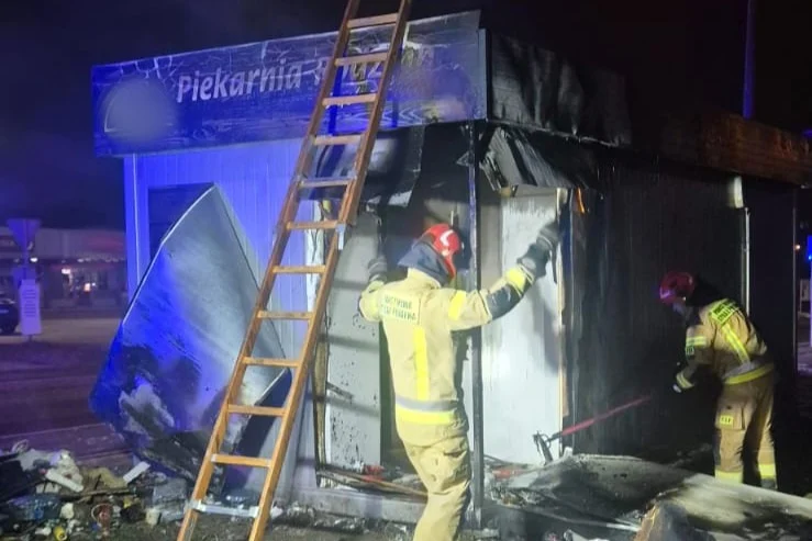 45-latek podejrzany o podpalenia w Żorach. Spłonął pawilon rodzinnej piekarni