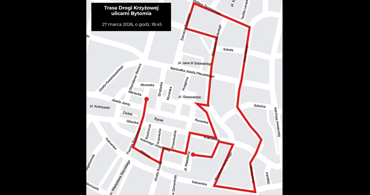 Droga Krzyżowa przejdzie ulicami Bytomia. Będą utrudnienia w komunikacji