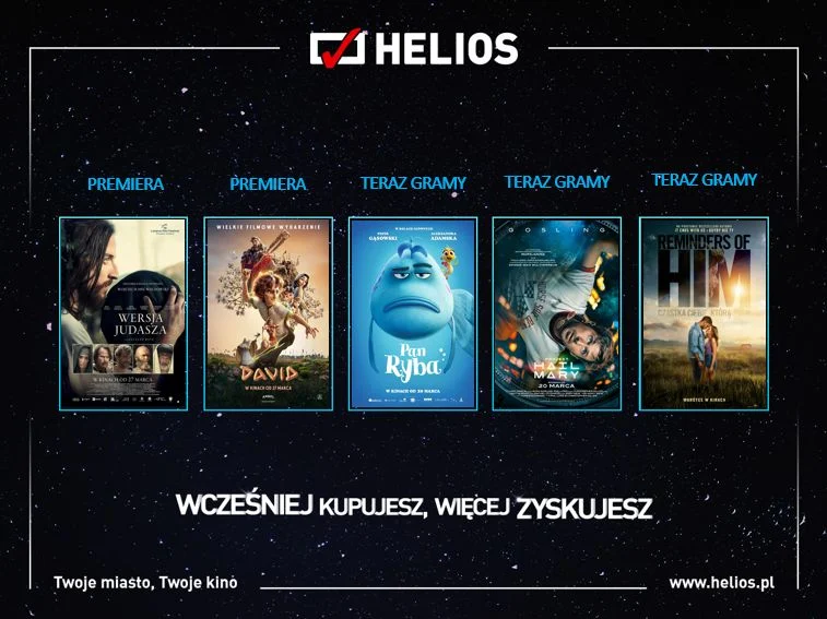 Wiosenne premiery w kinach Helios
