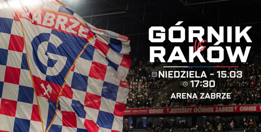 Mecz Górnika Zabrze z Rakowem Częstochowa na Arenie Zabrze