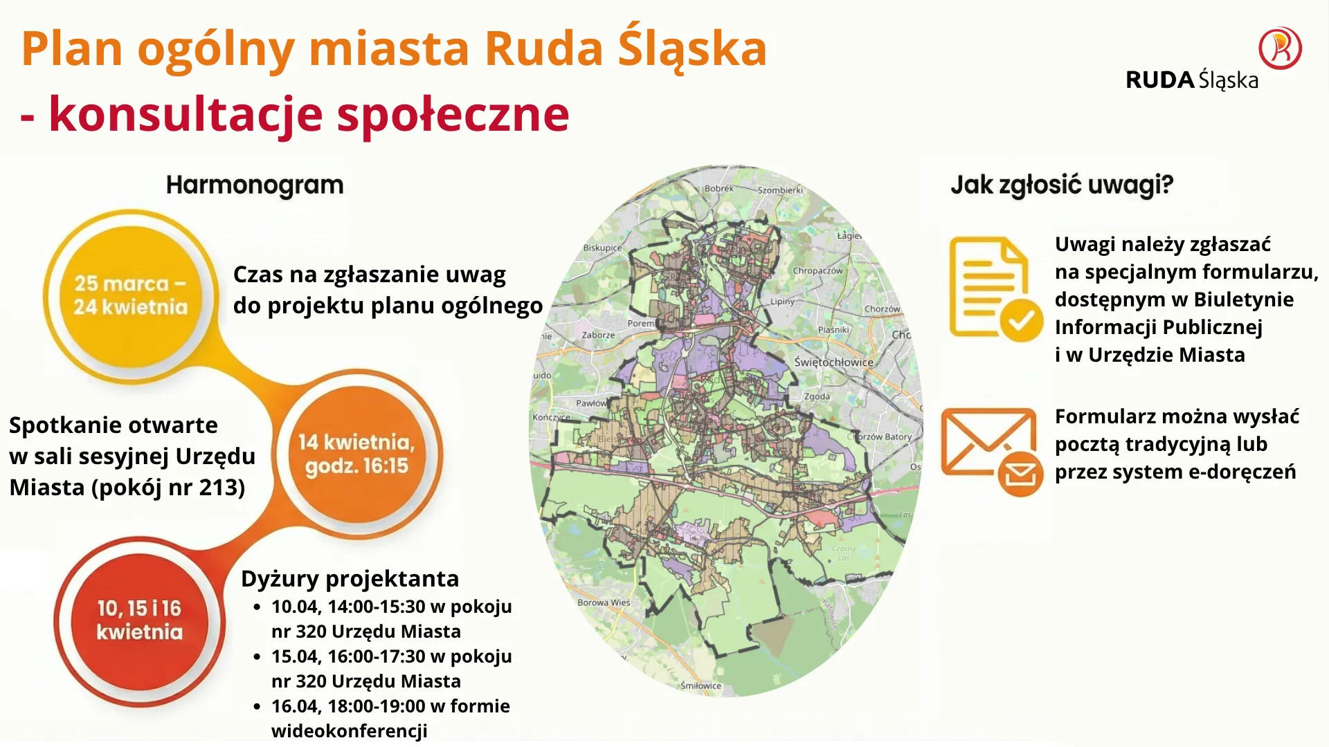 Ruda Śląska: Ruszają konsultacje planu ogólnego. Uwagi do 24 kwietnia