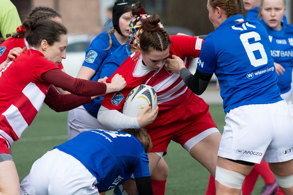 Debiut Kadry Narodowej Rugby XV Kobiet w Rudzie Śląskiej. W składzie zawodniczka Diablic! / fot. Krzysztof Faber