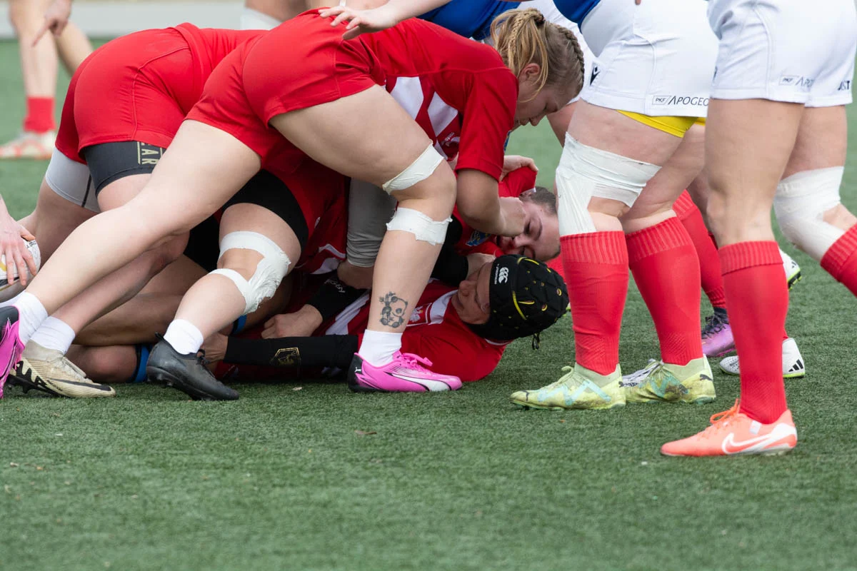 Debiut Kadry Narodowej Rugby XV Kobiet w Rudzie Śląskiej. W składzie zawodniczka Diablic! / fot. Krzysztof Faber