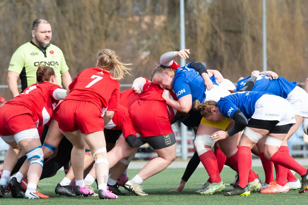 Debiut Kadry Narodowej Rugby XV Kobiet w Rudzie Śląskiej. W składzie zawodniczka Diablic! / fot. Krzysztof Faber