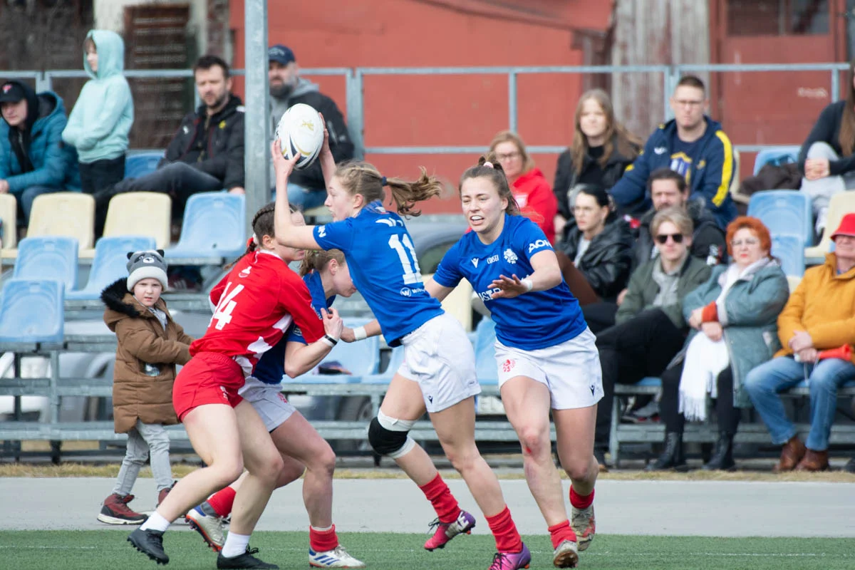 Debiut Kadry Narodowej Rugby XV Kobiet w Rudzie Śląskiej. W składzie zawodniczka Diablic! / fot. Krzysztof Faber