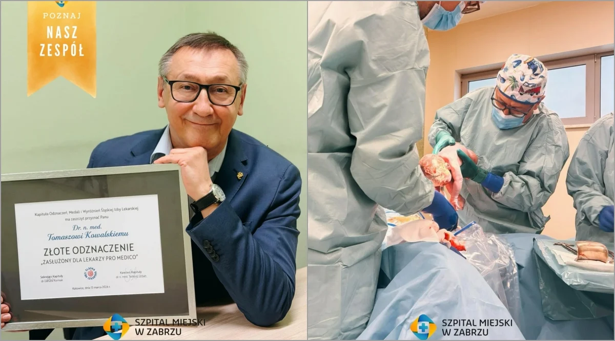 Lekarz ze Szpitala Miejskiego w Zabrzu z odznaczeniem Pro Medico. Wyróżniono dr. Tomasza Feliksa Kowalskiego