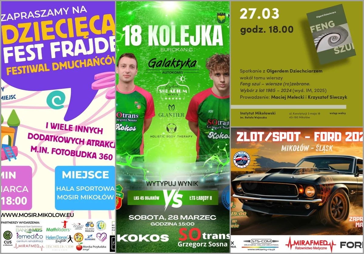 Weekend w Mikołowie. Fest Frajda, zawody pływackie, darts i mecze