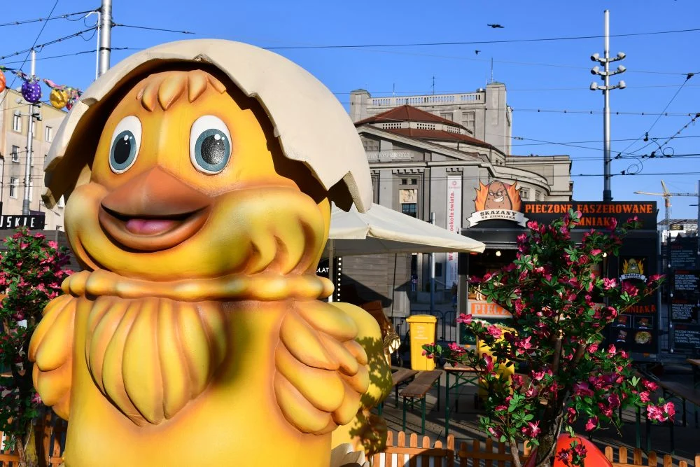 Katowickim rynkiem zawładnęły zajączki i pisanki! Ruszył Jarmark Wielkanocny 2026!