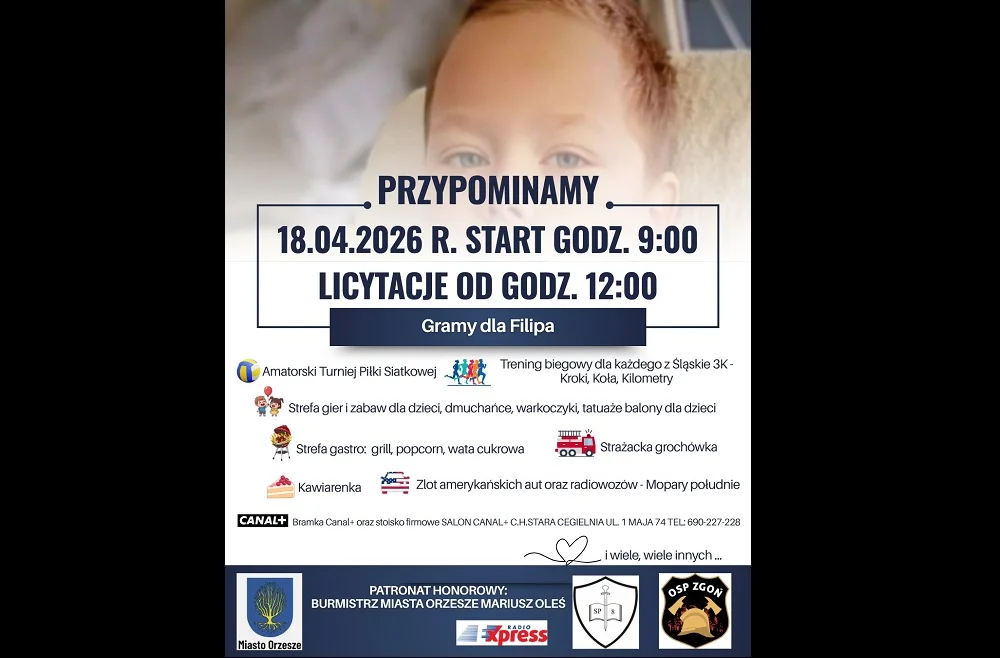 Gramy dla Filipa - charytatywny turniej i piknik rodzinny w SP8 w Orzeszu