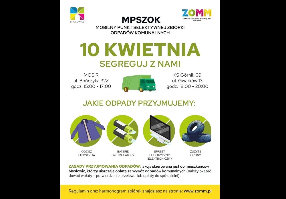 Mobilny PSZOK w Mysłowicach. Sprawdź, gdzie zatrzyma się 10 kwietnia