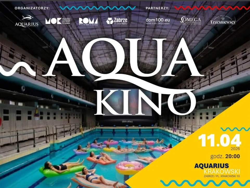 Aqua Kino w Zabrzu – lilmowy wieczór w basenie Aquarius przy Placu Krakowskim