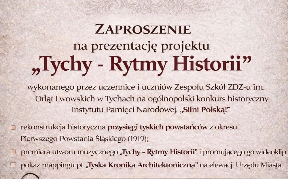 „Tychy – Rytmy Historii” - historyczny wieczór w Tychach. Rekonstrukcja, muzyka i mapping w centrum