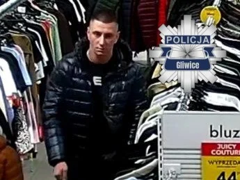 Kradzież ubrań w centrum handlowym w Gliwicach. Policja szuka dwóch mężczyzn. Rozpoznajesz?