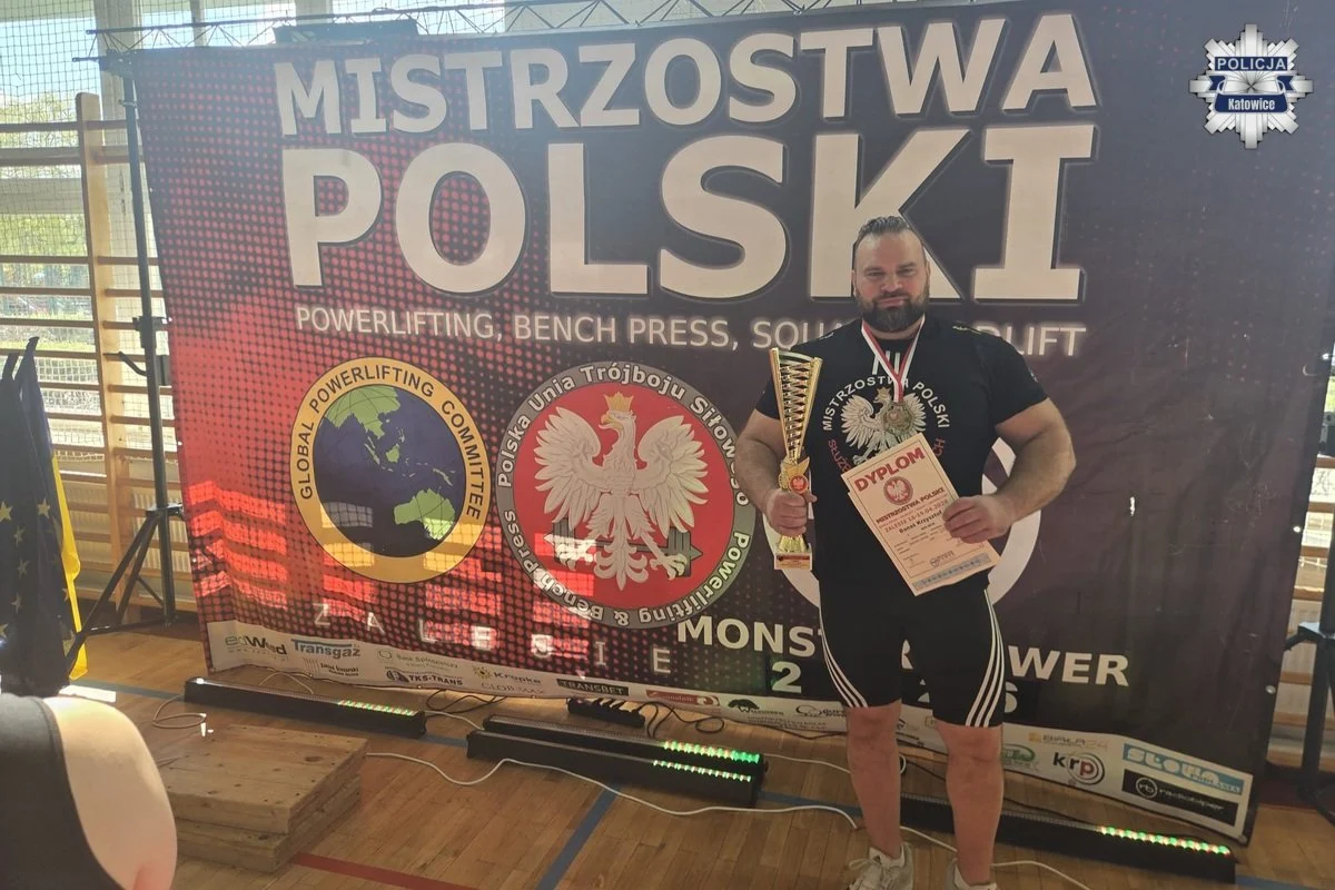 Katowicki policjant mistrzem Polski. Krzysztof Banaś pobił rekordy kraju