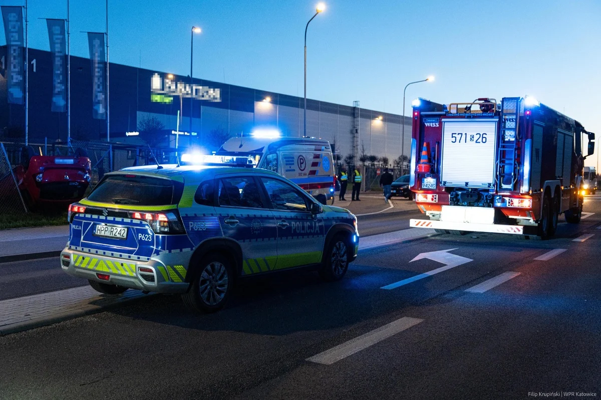 Dachowanie na ul. Kokota w Rudzie Śląskiej / fot. WPR Katowice - Filip Krupiński