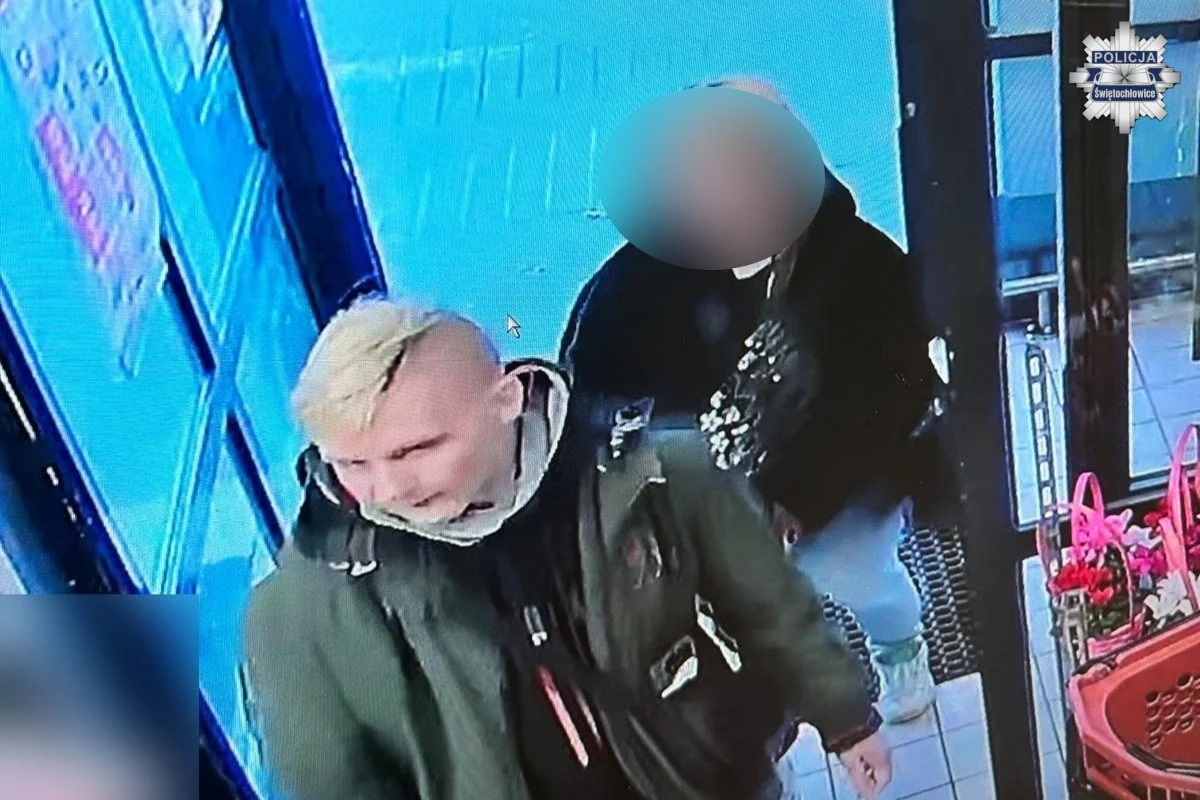 Kradzież rozbójnicza w markecie przy Katowickiej. Policja publikuje wizerunek mężczyzny. Rozpoznajesz?