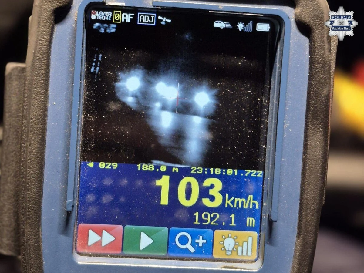 103 km/h w zabudowanym. 19-latek z Rybnika stracił prawo jazdy