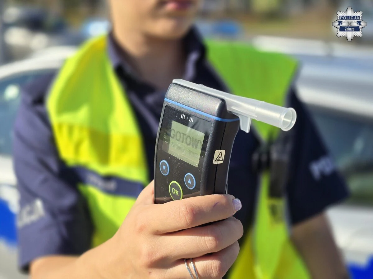 37-letni kierowca z Zabrza spowodował kolizję. Miał ponad 1,5 promila alkoholu we krwi