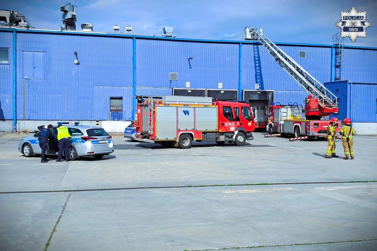 Włamywacze zatrzymani na dachu hali w Zabrzu! Próbowali ukraść instalację chłodniczą [FILM]