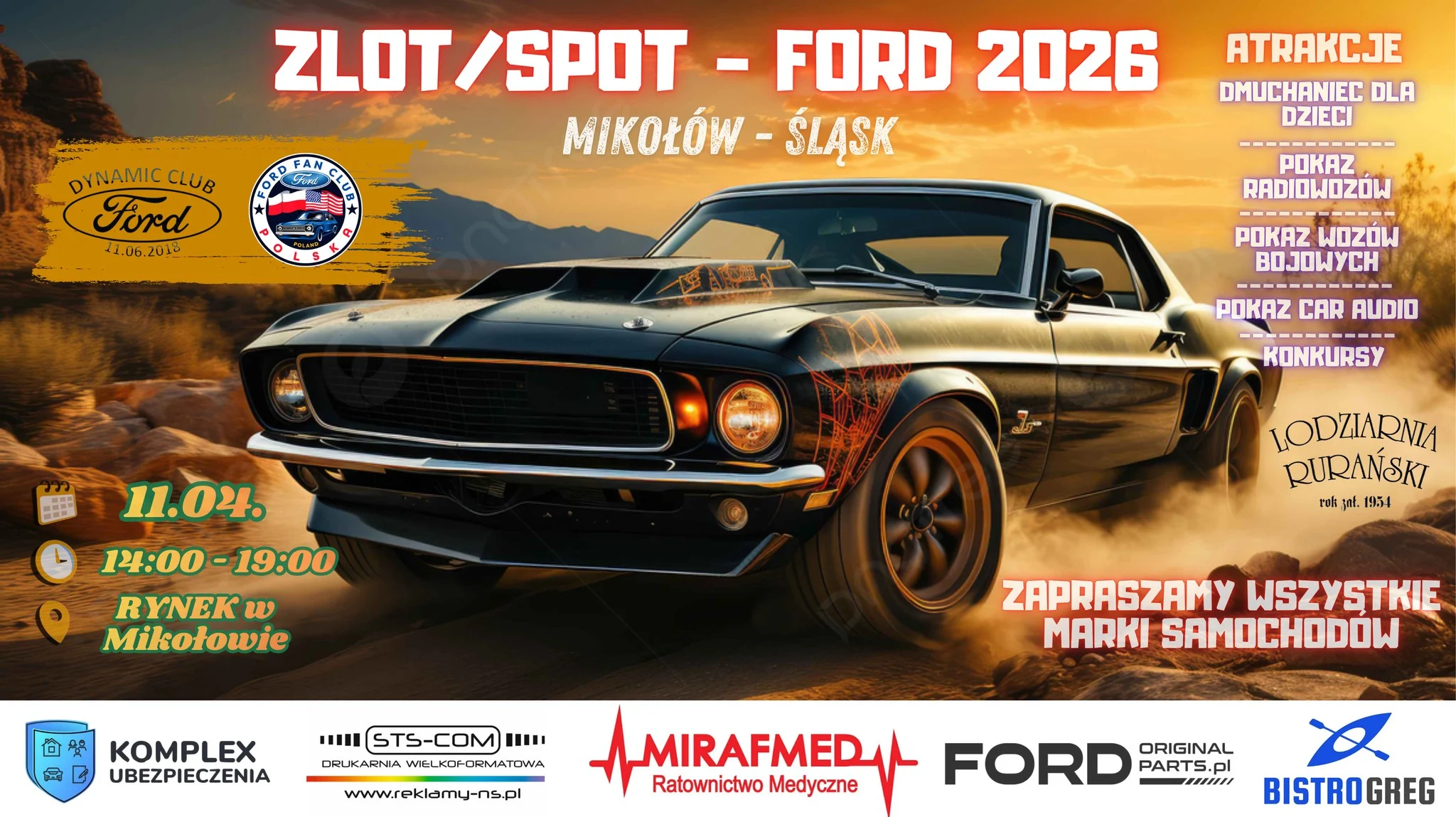 Ford Fan Club Polska zaprasza na Zlot w Mikołowie – 11 kwietnia 2026 roku