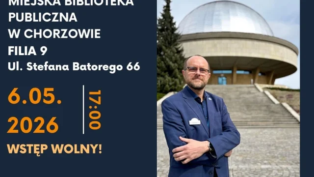 Spotkanie z Damianem Dąbrowskim w Chorzowie. Burze i rzadkie fenomeny w bibliotece